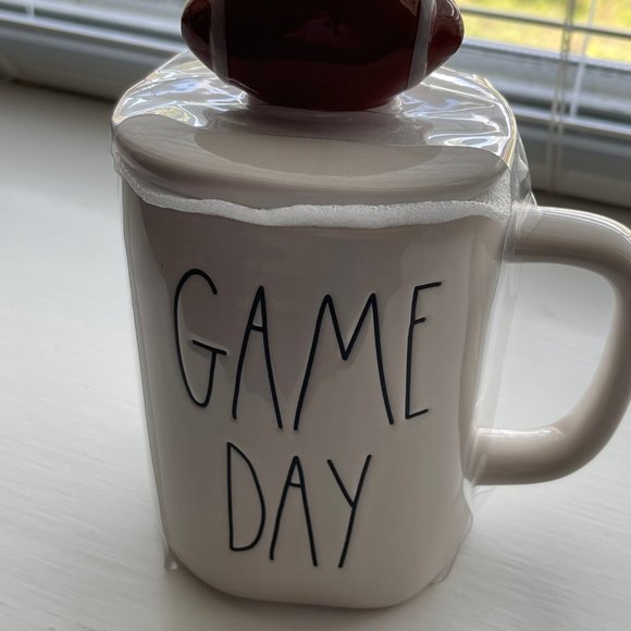 New Rae Dunn by Magenta GAME DAY Football Mug and Lid - Picture 2 of 11
